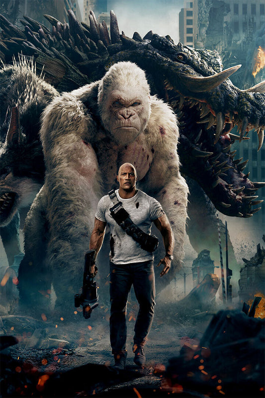 Big Meets Bigger Rampage Dwayne Johnson Poster Wall Art Print Home Wall Decor - xonomax