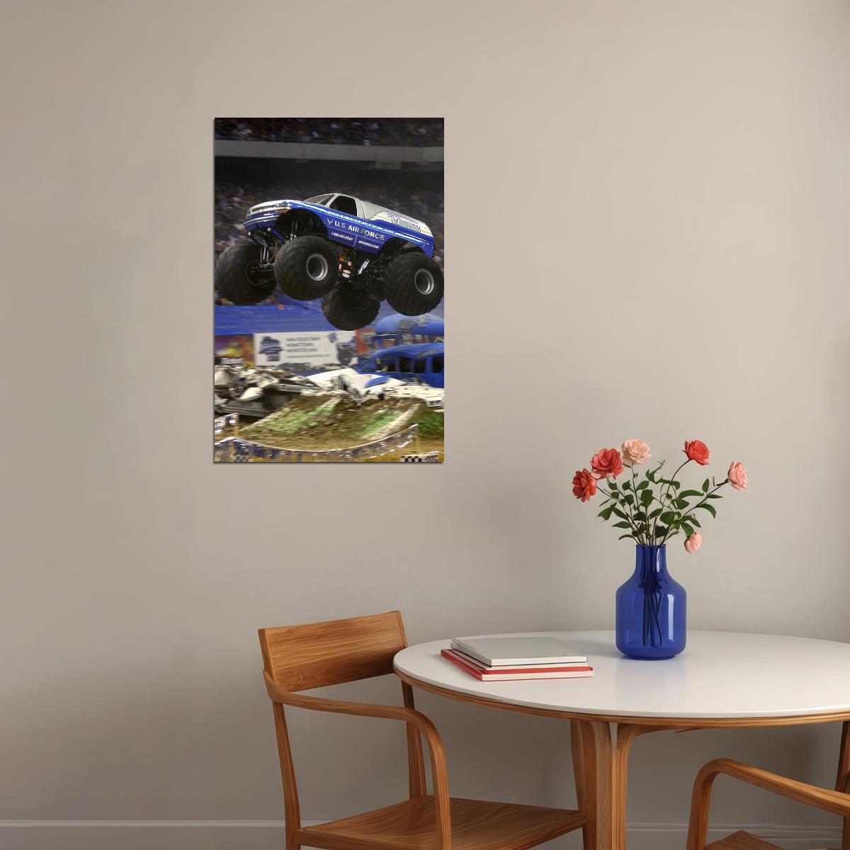 Truck Sport Racing Blue Thunder Collector Rookie Poster Wall Art Print Home Wall Decor