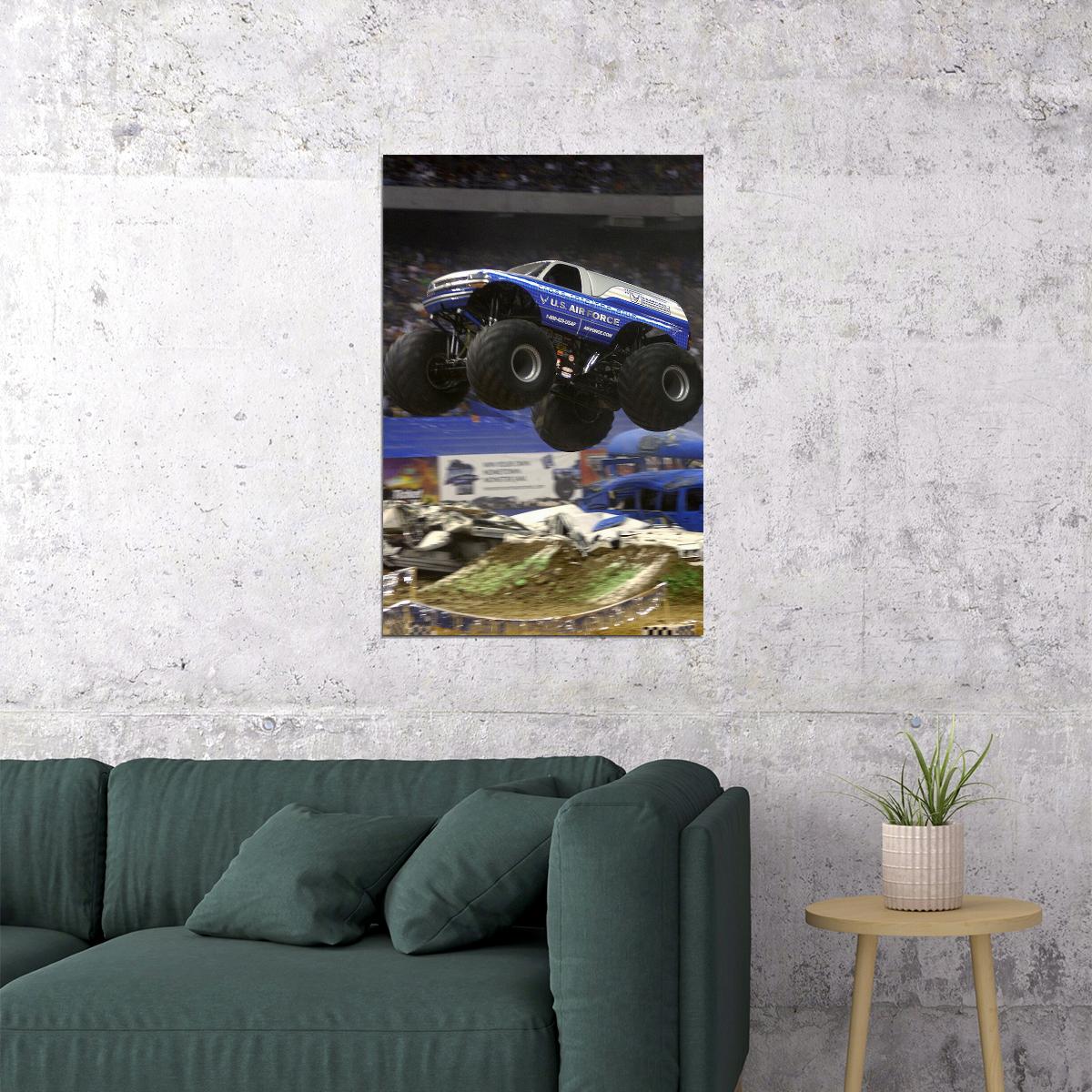 Truck Sport Racing Blue Thunder Collector Rookie Poster Wall Art Print Home Wall Decor