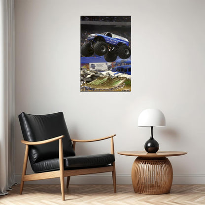 Truck Sport Racing Blue Thunder Collector Rookie Poster Wall Art Print Home Wall Decor