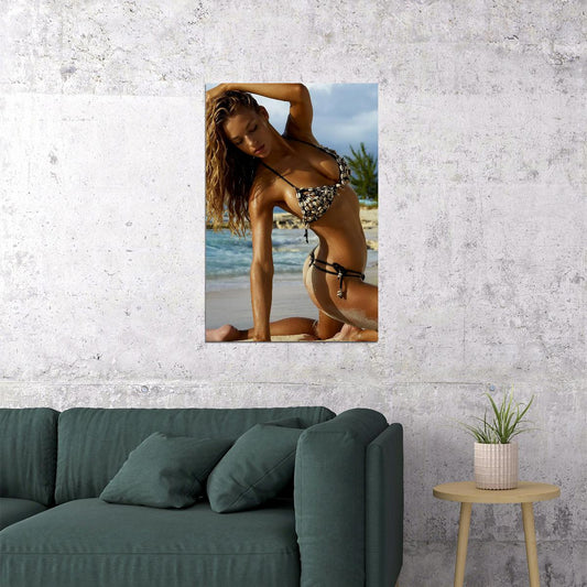 Fashion Photo Model Hannah Ferguson Sports Swimsuit Poster Wall Art Print Home Wall Decor - xonomax