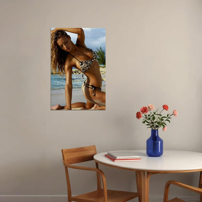 Fashion Photo Model Hannah Ferguson Sports Swimsuit Poster Wall Art Print Home Wall Decor - xonomax