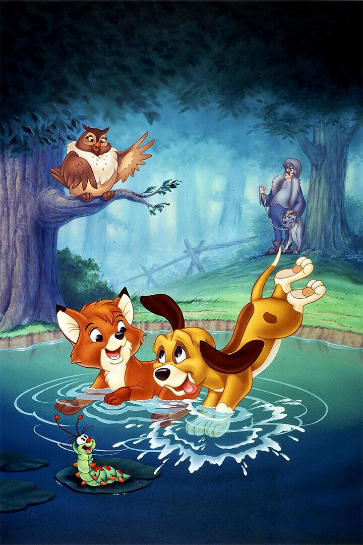 Fox And The Hound Movie Animation Kids Poster Wall Art Print Home Wall Decor - xonomax
