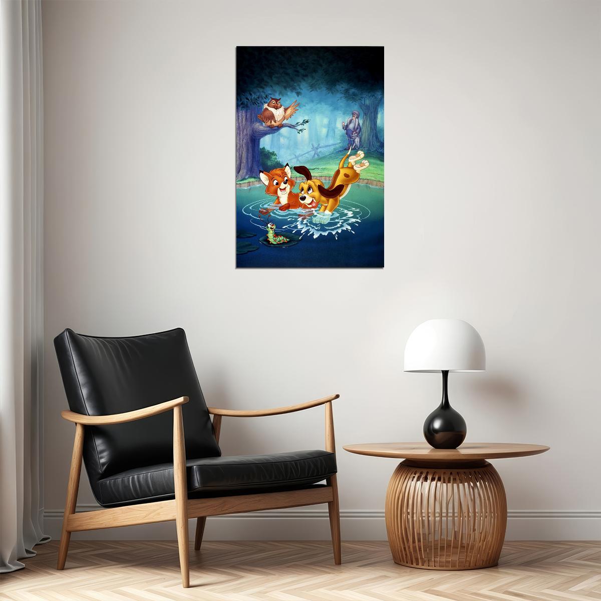 Fox And The Hound Movie Animation Kids Poster Wall Art Print Home Wall Decor - xonomax