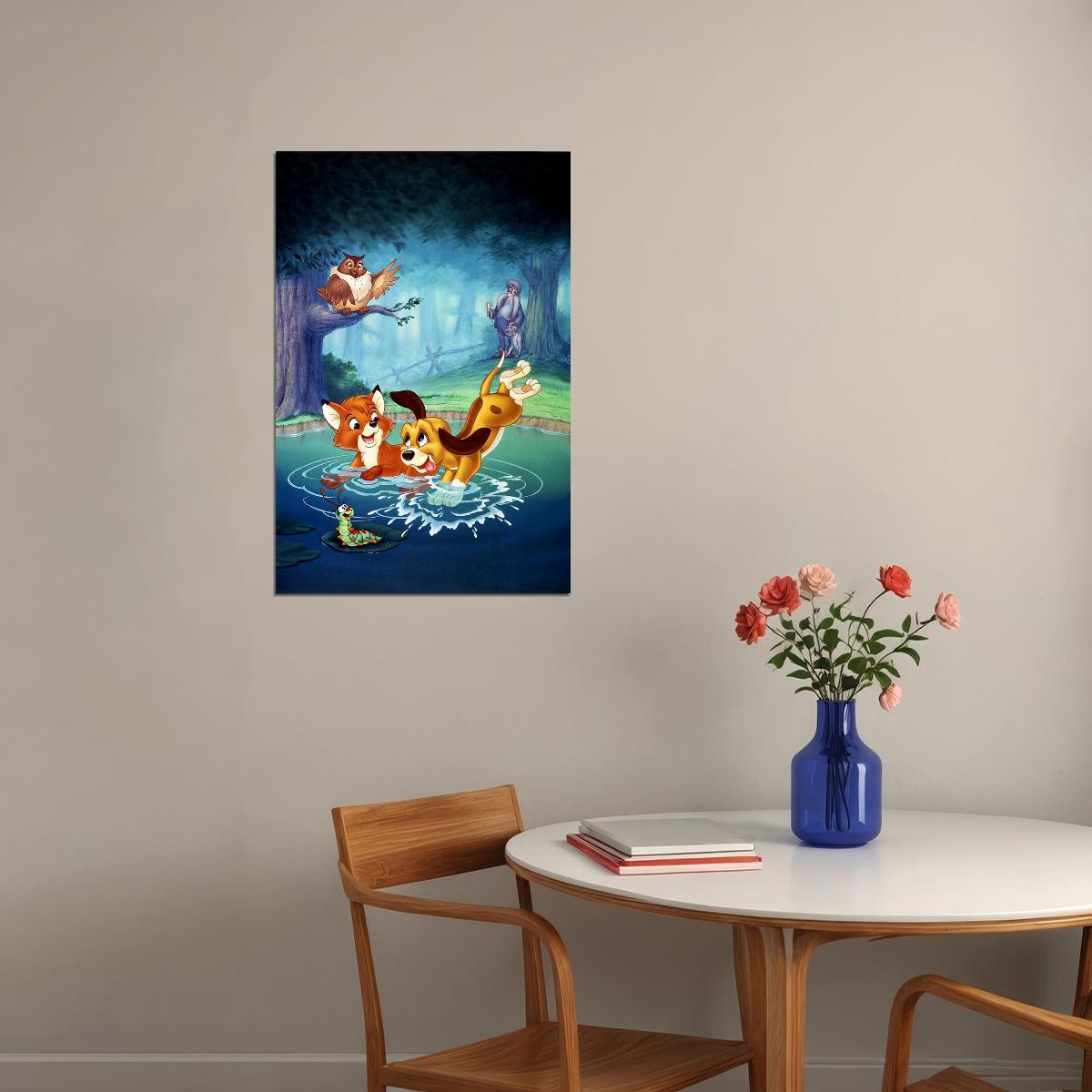 Fox And The Hound Movie Animation Kids Poster Wall Art Print Home Wall Decor - xonomax