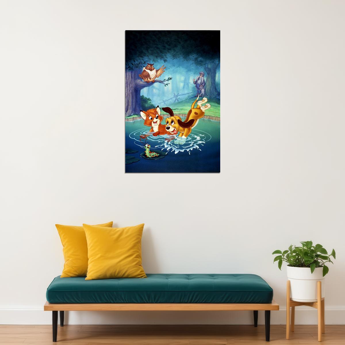 Fox And The Hound Movie Animation Kids Poster Wall Art Print Home Wall Decor - xonomax