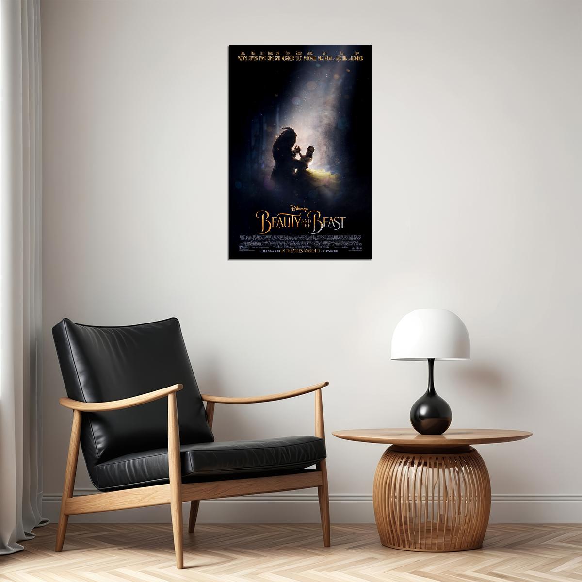 Beauty And The Beast 2017 Movie Rose Under Glass Poster Wall Art Print Home Wall Decor - xonomax