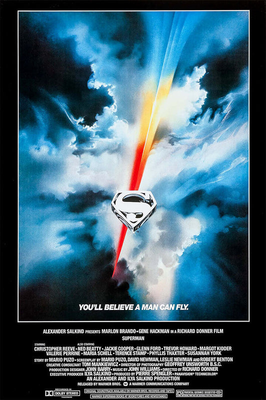 Superman The Movie Christopher Reeve Margot Kidder Poster Wall Art Print Home Wall Decor - xonomax