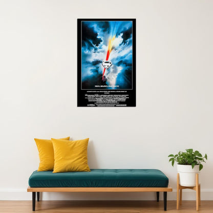 Superman The Movie Christopher Reeve Margot Kidder Poster Wall Art Print Home Wall Decor - xonomax