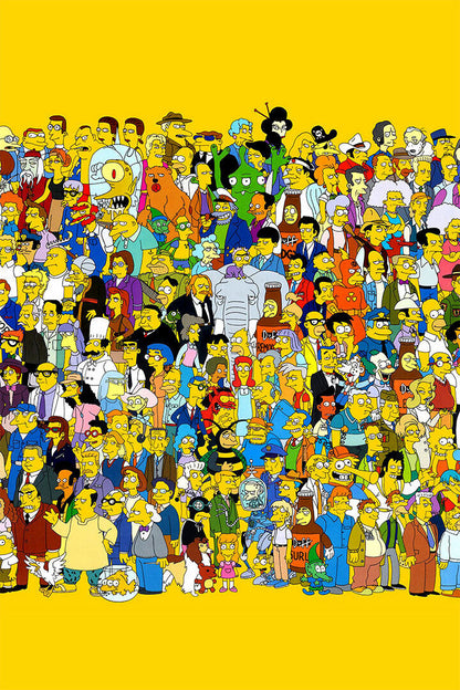 The Simpsons Characters Find Me If You Can Poster Wall Art Print Home Wall Decor - xonomax