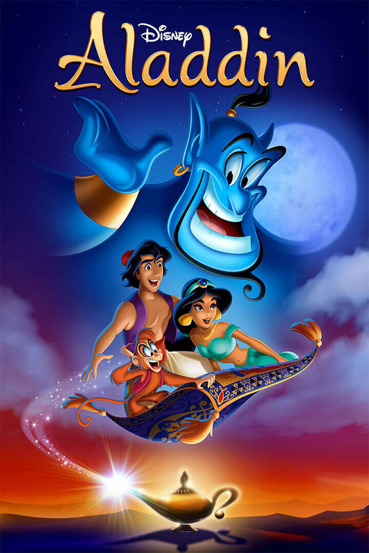 Aladdin Jafar Jasmine Collectible Movie 1992 Poster Wall Art Print Home Wall Decor - xonomax