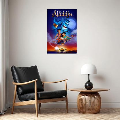 Aladdin Jafar Jasmine Collectible Movie 1992 Poster Wall Art Print Home Wall Decor - xonomax