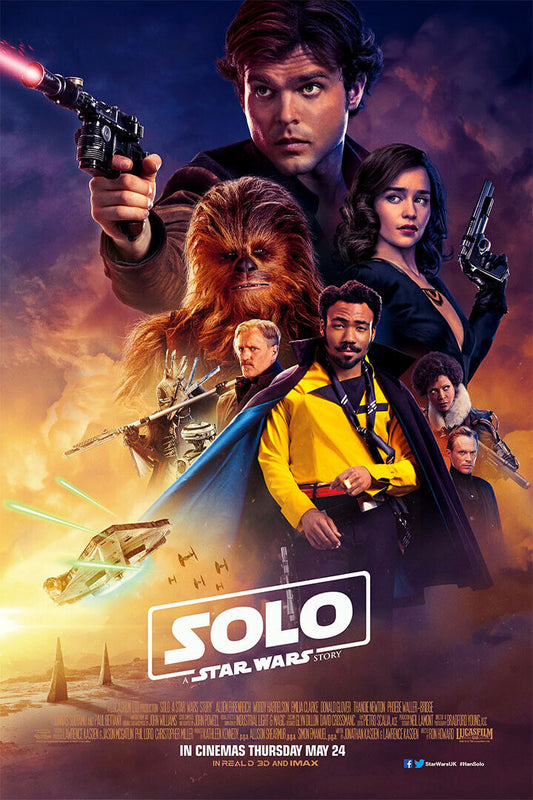 Solo Star Wars Story Han Solo Chewbacca 2018 Movie Poster Wall Art Print Home Wall Decor - xonomax