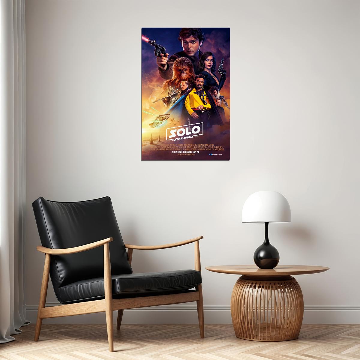 Solo Star Wars Story Han Solo Chewbacca 2018 Movie Poster Wall Art Print Home Wall Decor - xonomax