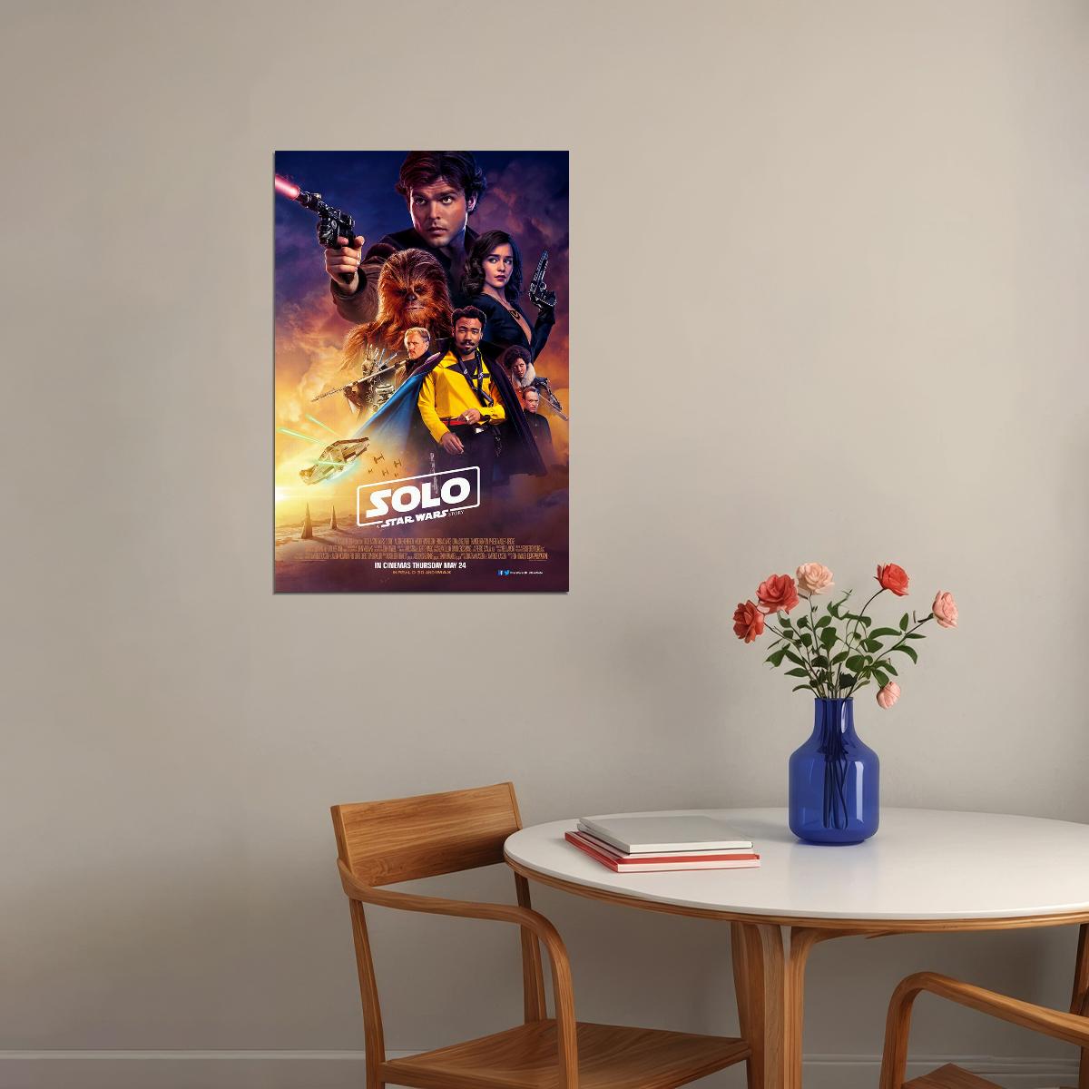 Solo Star Wars Story Han Solo Chewbacca 2018 Movie Poster Wall Art Print Home Wall Decor - xonomax