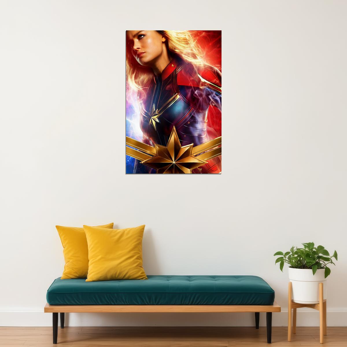 Captain Female Superhero Film Poster Wall Art Print Home Wall Decor - xonomax