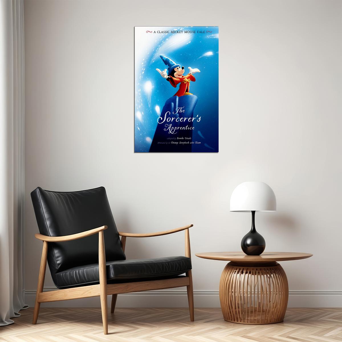 The Sorcerer's Apprentice Mickey 1990 Movie Poster Wall Art Print Home Wall Decor - xonomax