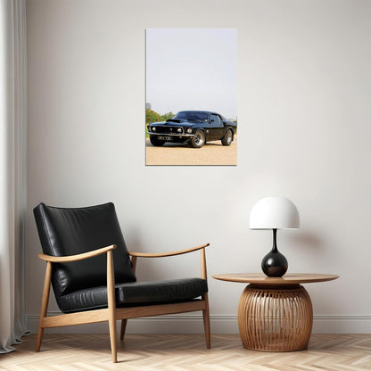 Ford Mustand Boss 429 Classic Sport Car 1969 Poster Wall Art Print Home Wall Decor