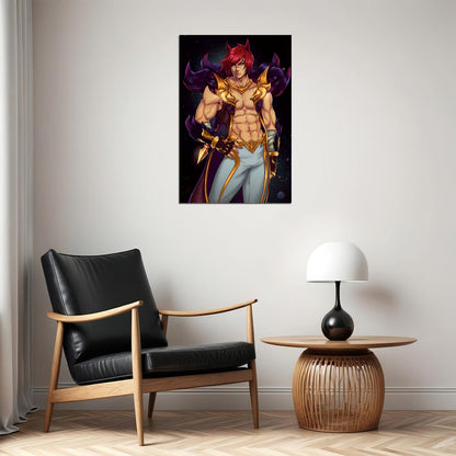 League Of Legends Sett The Boss King Pit Typographic Poster Wall Art Print Home Wall Decor