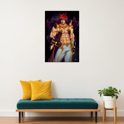 League Of Legends Sett The Boss King Pit Typographic Poster Wall Art Print Home Wall Decor