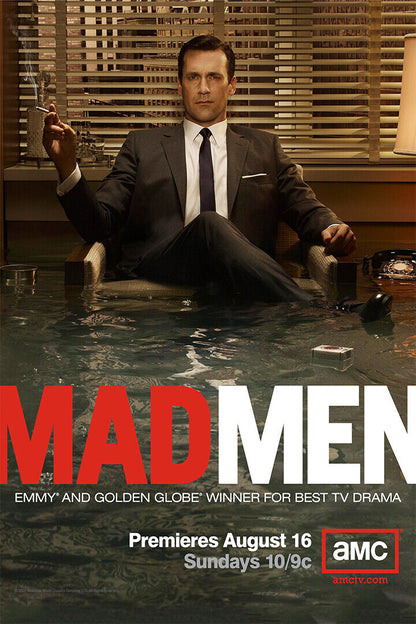 Mad Men Flooded Office Drama Series Poster Wall Art Print Home Wall Decor - xonomax