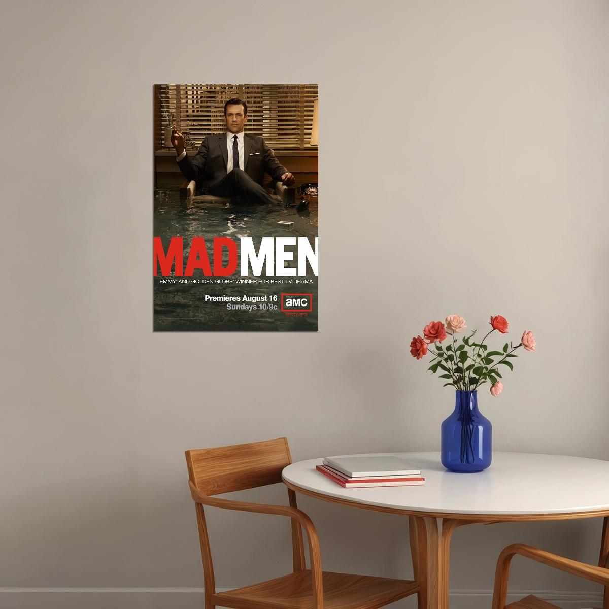 Mad Men Flooded Office Drama Series Poster Wall Art Print Home Wall Decor - xonomax