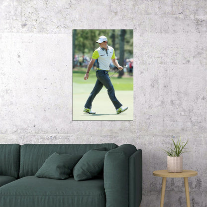 Rory Mcilroy Golf Swing Navy Shirt Poster Wall Art Print Home Wall Decor