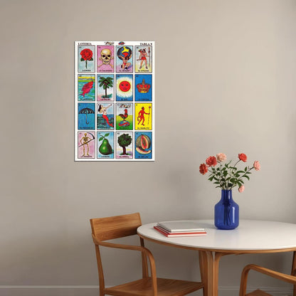 La Loteria El Valiento La Muerte El Alacran Poster Wall Art Print Home Wall Decor - xonomax