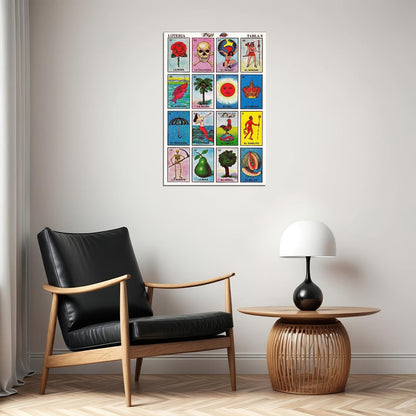 La Loteria El Valiento La Muerte El Alacran Poster Wall Art Print Home Wall Decor - xonomax