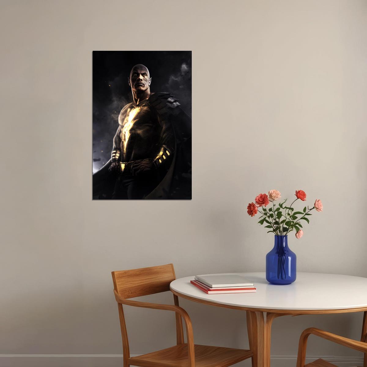 Black Adam Superhero Film Dwayne Johnson Poster Wall Art Print Home Wall Decor - xonomax