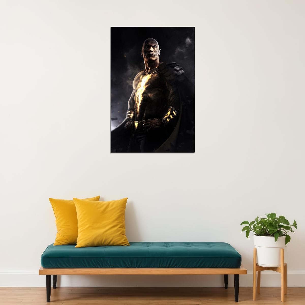 Black Adam Superhero Film Dwayne Johnson Poster Wall Art Print Home Wall Decor - xonomax