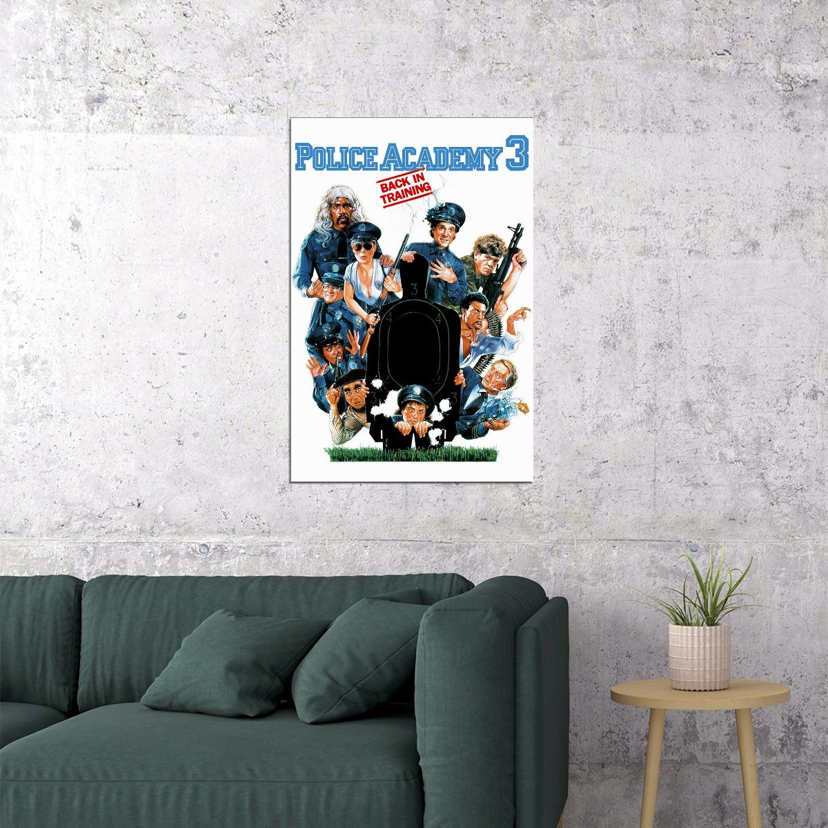 Police Academy 3 Back In Training Poster Wall Art Print Home Wall Decor - xonomax