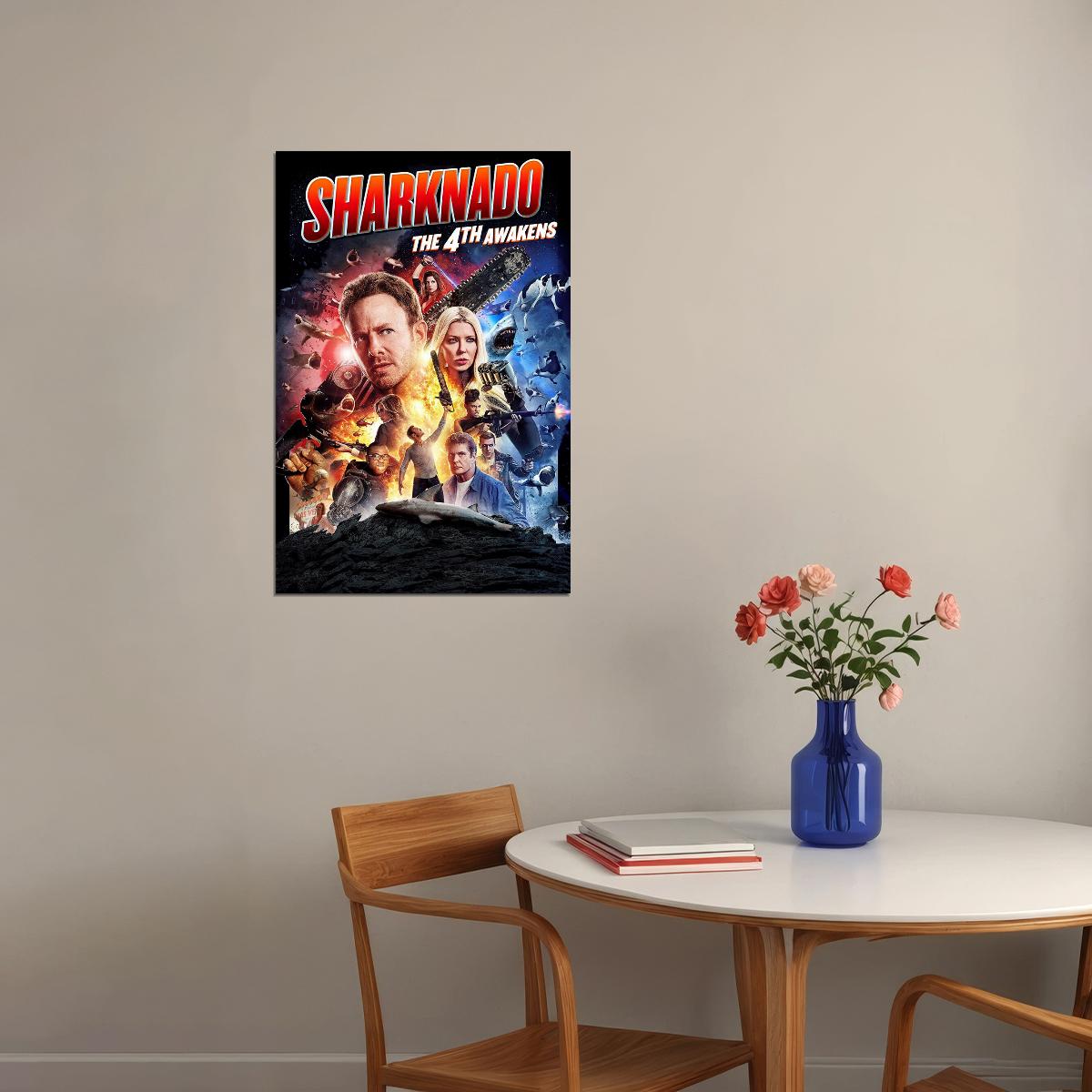Sharknado 4 Awakens Tv Movie Poster Wall Art Print Home Wall Decor - xonomax