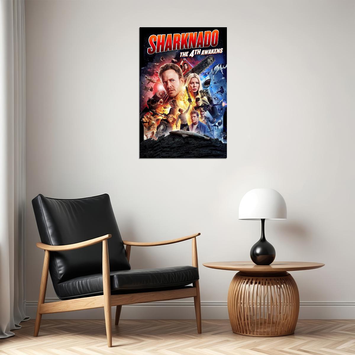 Sharknado 4 Awakens Tv Movie Poster Wall Art Print Home Wall Decor - xonomax