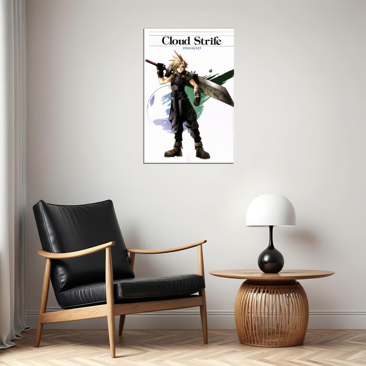 Online Game Final Fantasy Cloud Strife Poster Wall Art Print Home Wall Decor