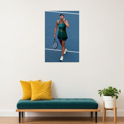 Maria Sharapova Blue And Green Tennis Court Poster Wall Art Print Home Wall Decor - xonomax