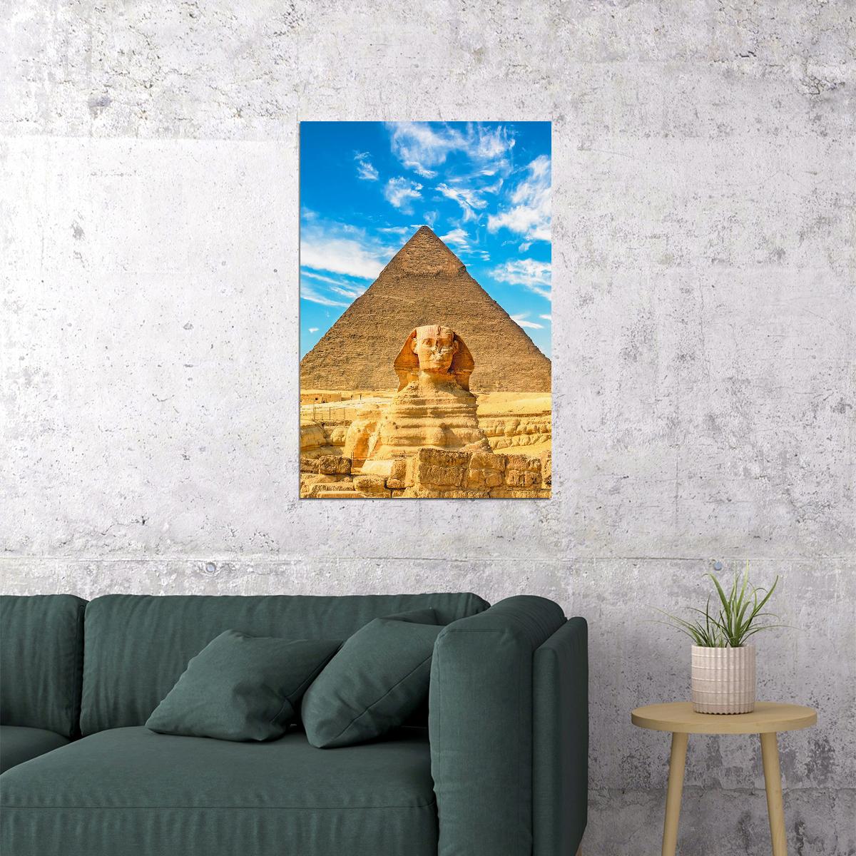 Great Sphinx Of Giza Egypt Poster Wall Art Print Home Wall Decor - xonomax