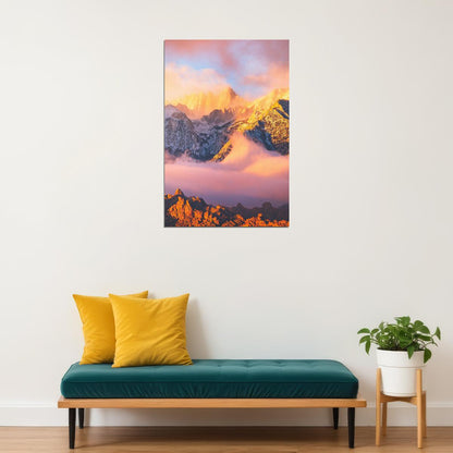Mount Everest Sunset Sunrise Poster Wall Art Print Home Wall Decor - xonomax