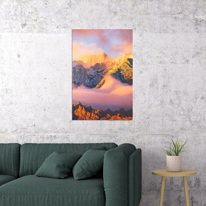 Mount Everest Sunset Sunrise Poster Wall Art Print Home Wall Decor - xonomax