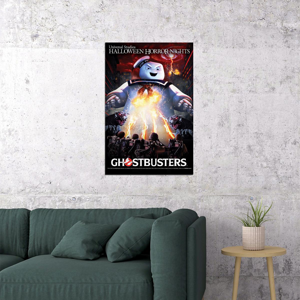 Ghostbusters Halloween Horror Nights Poster Wall Art Print Home Wall Decor - xonomax