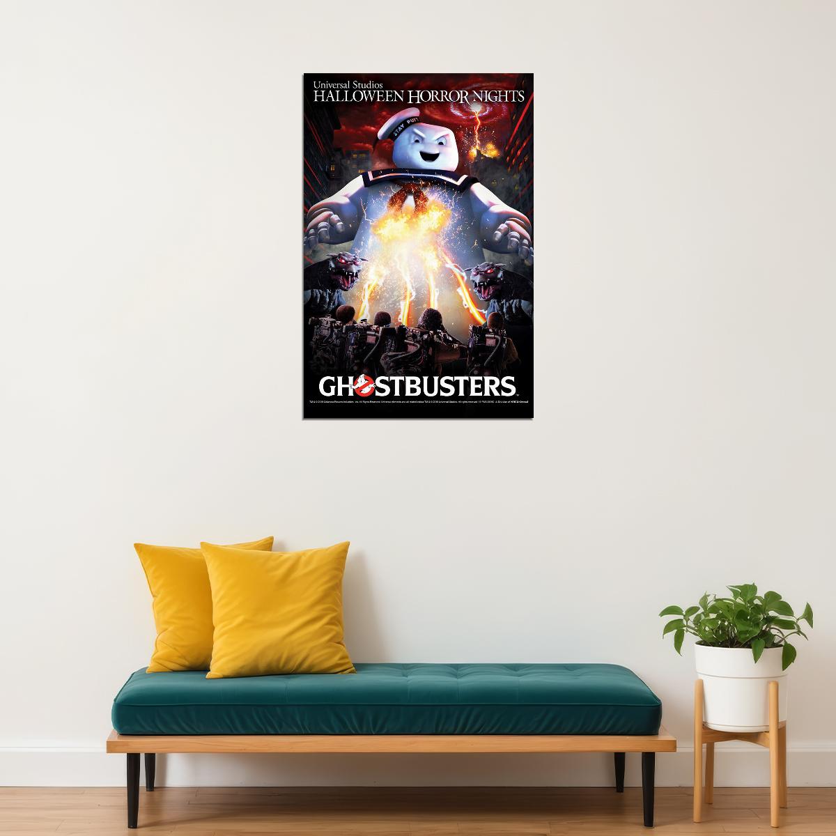 Ghostbusters Halloween Horror Nights Poster Wall Art Print Home Wall Decor - xonomax