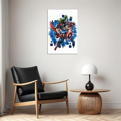 Thor Captain America Hulk Black Panther Iron-man Poster Wall Art Print Home Wall Decor - xonomax