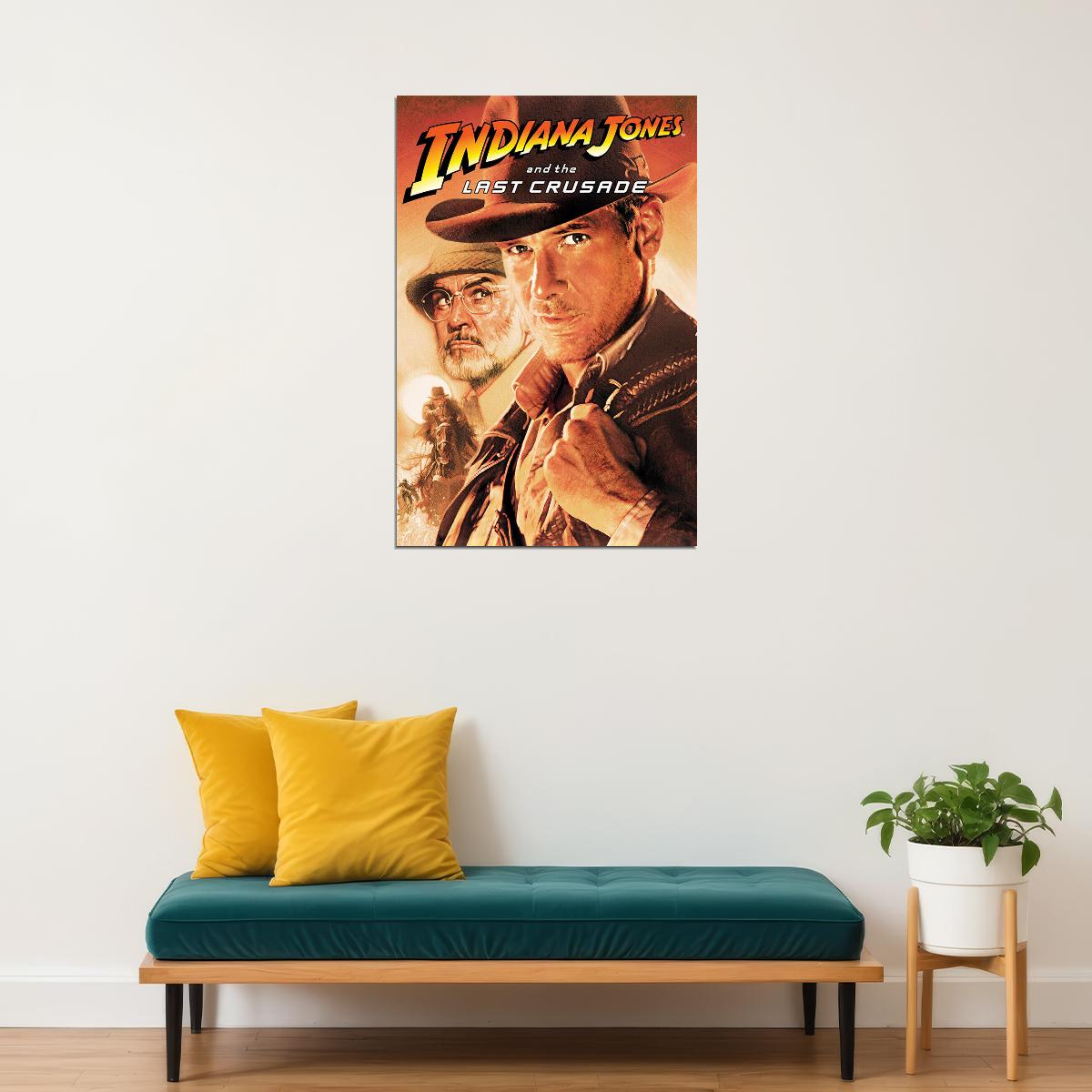 Indiana Jones And The Last Crusade Film Poster Wall Art Print Home Wall Decor - xonomax