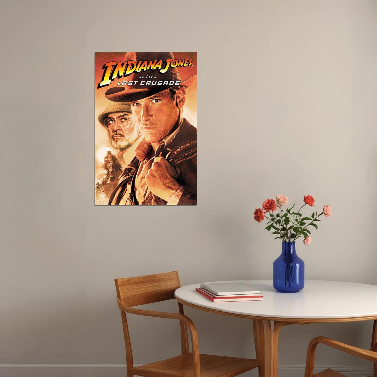 Indiana Jones And The Last Crusade Film Poster Wall Art Print Home Wall Decor - xonomax