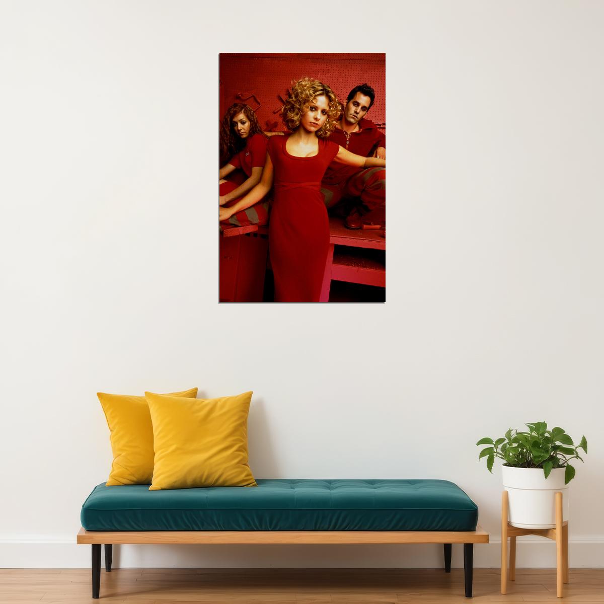 Film Series Buffy The Vampire Geller Red Dress Poster Wall Art Print Home Wall Decor - xonomax