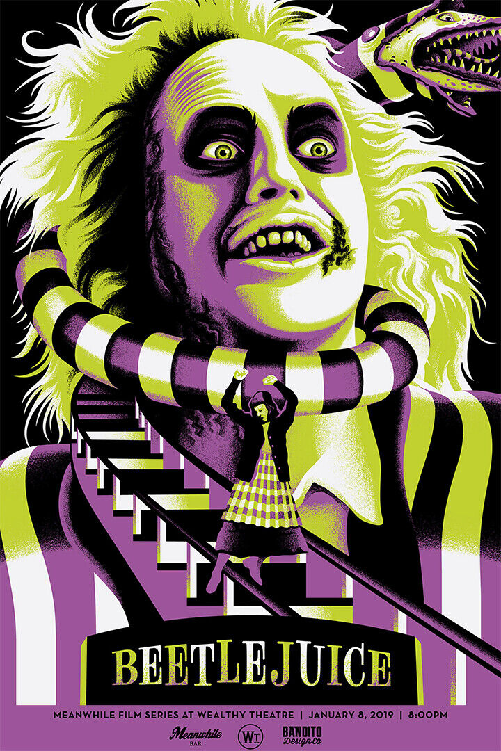 Beetlejuice Michael Keaton Black Comedy Poster Wall Art Print Home Wall Decor - xonomax