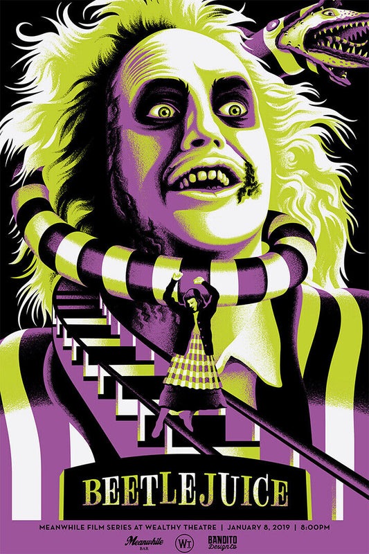 Beetlejuice Michael Keaton Black Comedy Poster Wall Art Print Home Wall Decor - xonomax