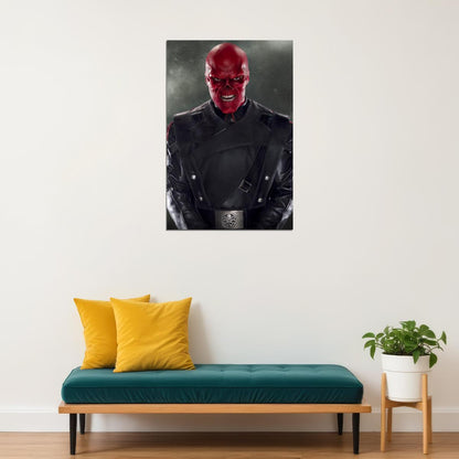 Red Skull Comics Character Scientific Genius Poster Wall Art Print Home Wall Decor