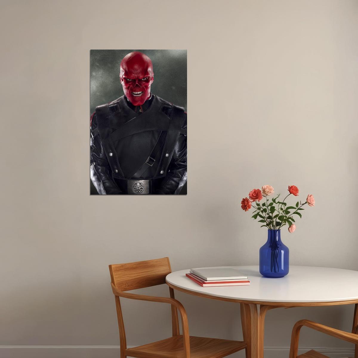 Red Skull Comics Character Scientific Genius Poster Wall Art Print Home Wall Decor