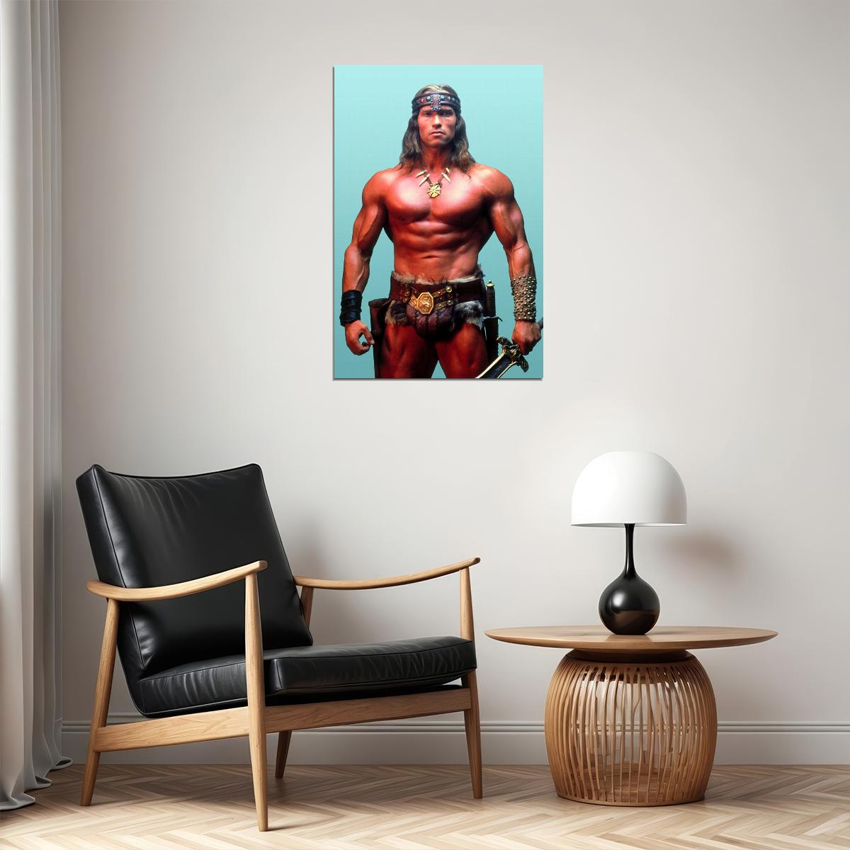 Conan The Barbarian Arnold Schwarzenegger 1982 Film Poster Wall Art Print Home Wall Decor - xonomax
